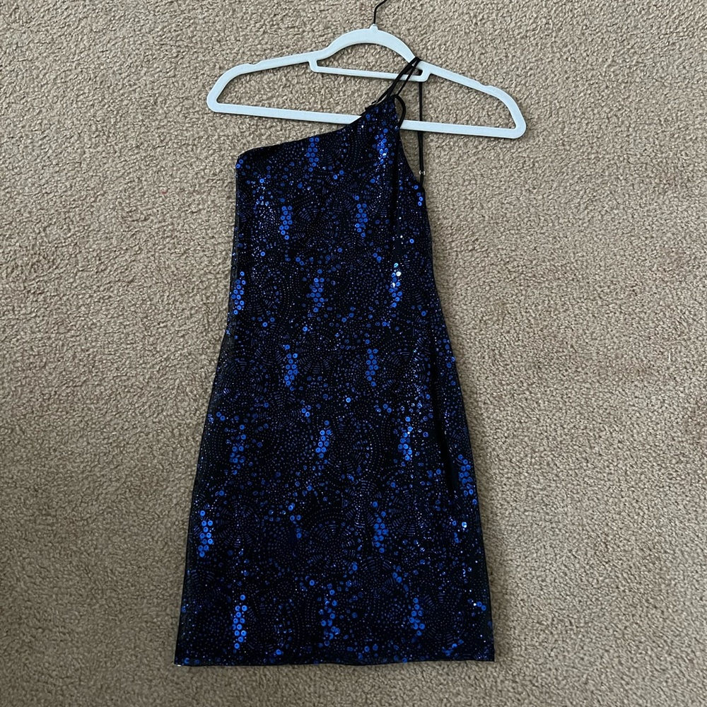 Lucy in the Sky One Shoulder Mini Dress